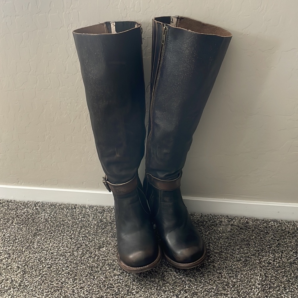 Dark brown tall Freebird boots - Picture 2 of 3